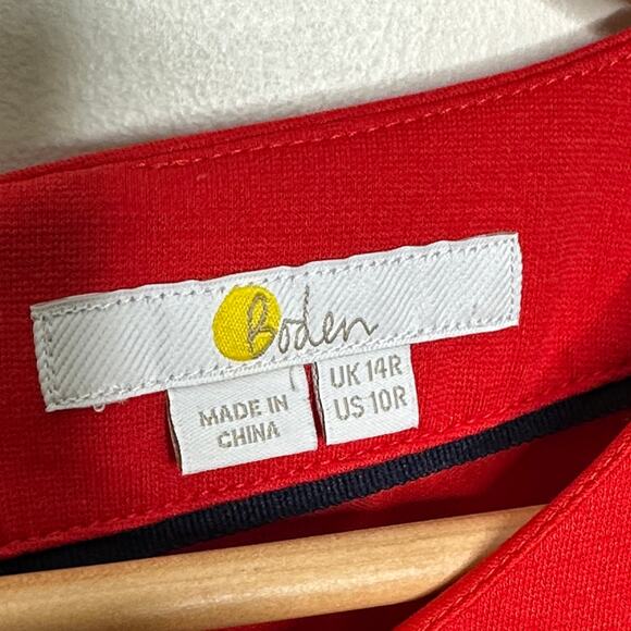 BODEN Alexandra Ponte Dress Post Box Red Sz 10R {3E18} - Picture 4 of 5